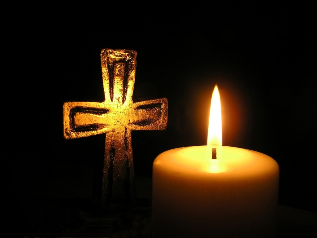 Candle and cross