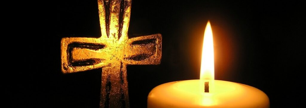 Candle and cross